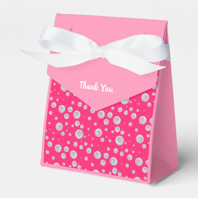 Bubbles pattern favor box (Front Side)