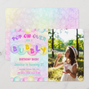 Bubbles Photo Invitation
