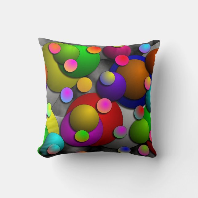 Bubbles Pillow by Kenneth Yoncich (Front)