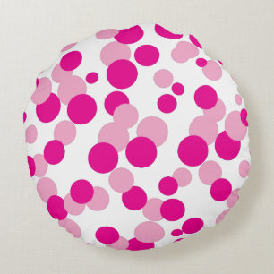 Bubbles roses Confetti Motif Coussin rond