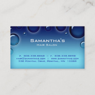 Bubbles Salon Spa Appointment Card blue