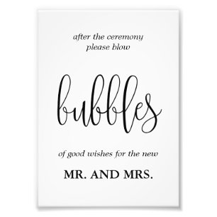 Bubbles Sendoff Sign Choose Your Size