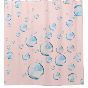 Bubbles Shower Curtain Pink