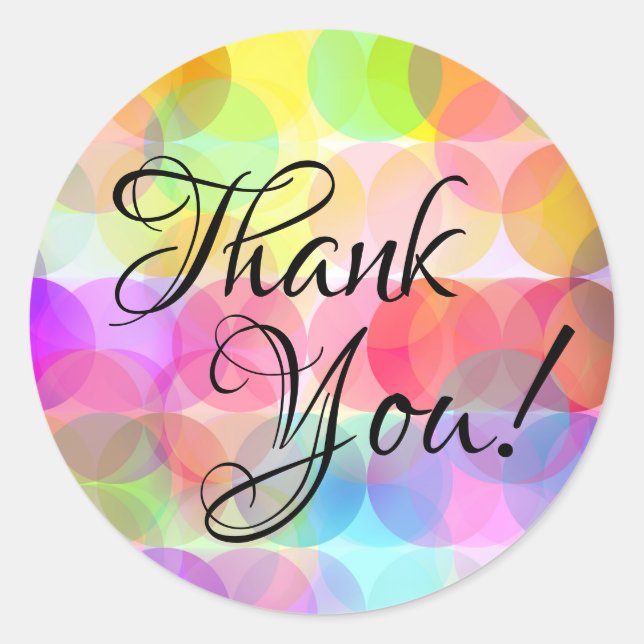 Bubbles - Thank You Stickers (Front)