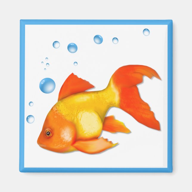 Bubbles the Goldfish Magnet (Front)