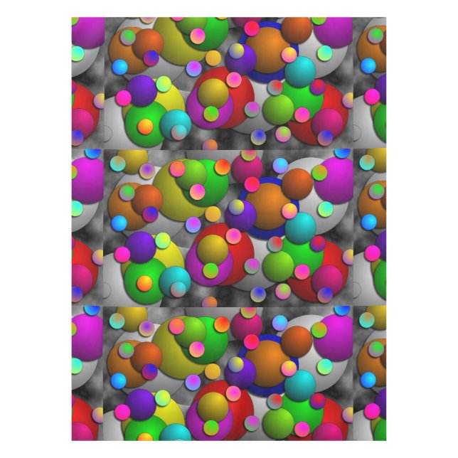 Bubbles (Tiled) by Kenneth Yoncich Tablecloth (Front)