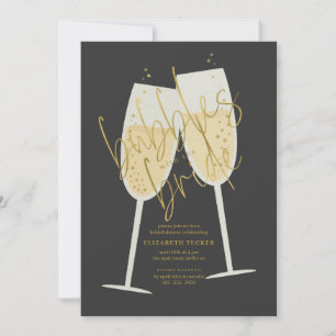 Bubbles with the Bride Champagne Bridal Shower Invitation