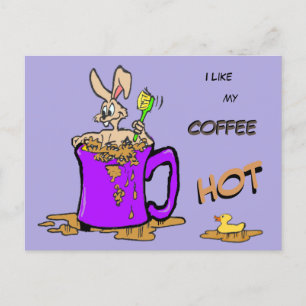 Bubbling Bunny Café Lover Cust. Carte postale