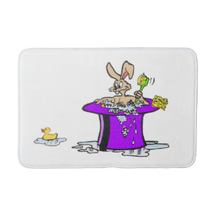 Bubbling Bunny Customizable Bath Mat