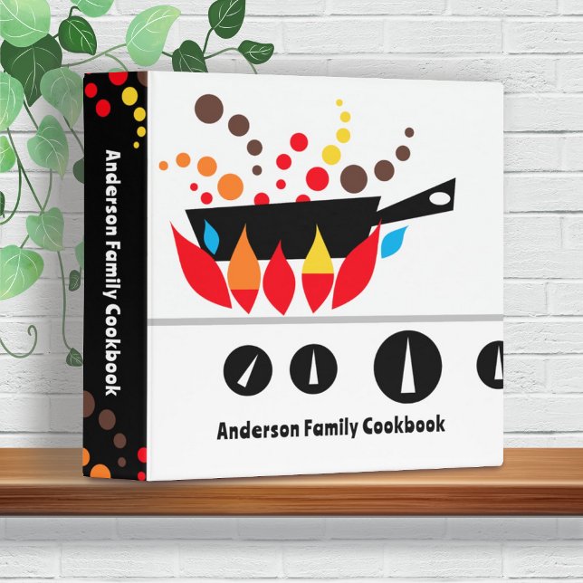 Bubbling frying pan skillet recipe cookbook binder (Creator Uploaded)