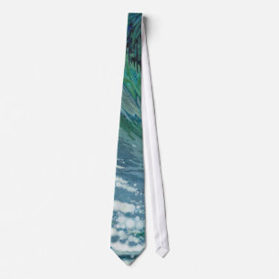 Bubbling Ocean Wave Surf Tie in Ikat by Juul