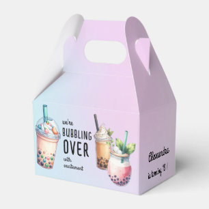Bubbling over with excitment bobba tea birthday favor box