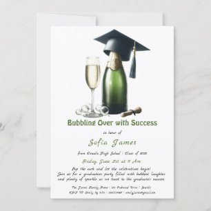 Bubbling Over with Success A Sparkling Graduation Invitation