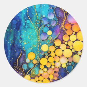 Bubbling Spectrum Classic Round Sticker