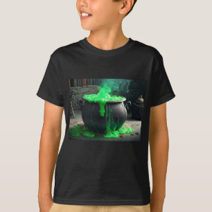 Bubbling Witch's Cauldron Halloween T-Shirt