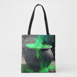 Bubbling Witch's Cauldron Halloween Tote Bag