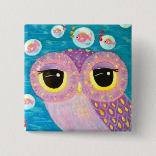 Bubbling With Love 2 Inch Square Button