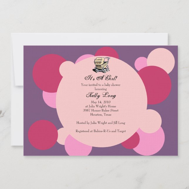 Bubbly Baby Shower Invitation (Front)
