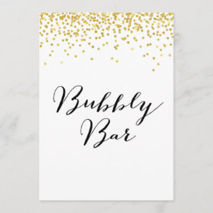 Bubbly Bar Sign 5x7" Size Invitation