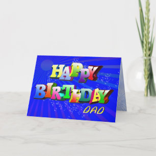 Bubbly birthday card for dad