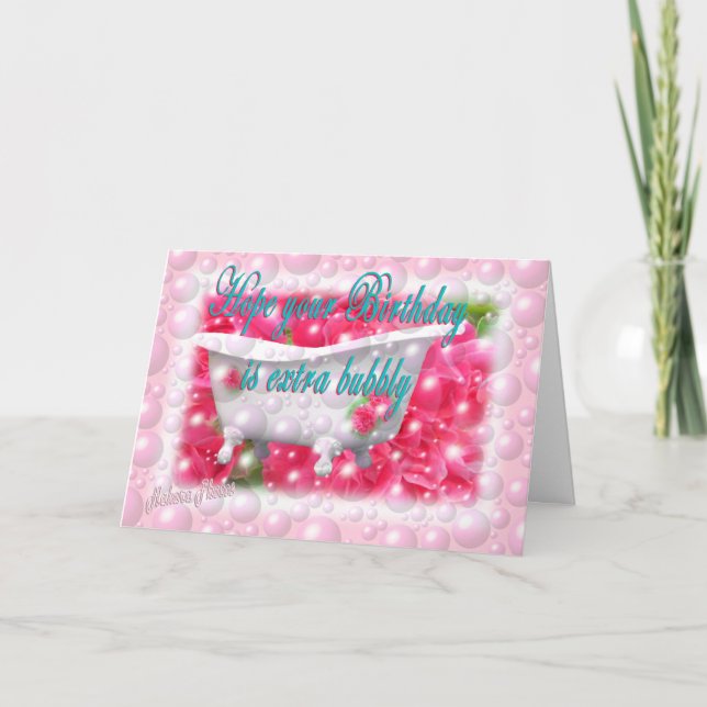 Bubbly Birthday-customizable Card (Front)