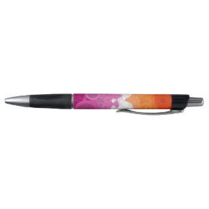Bubbly Bohemian Groovy Abstract Lesbian Pride Flag Pen