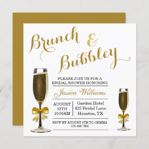Bubbly & Brunch Bridal Shower Invitation