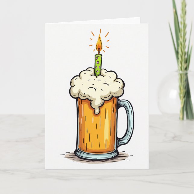 Bubbly Celebration Birthday Card (Front)