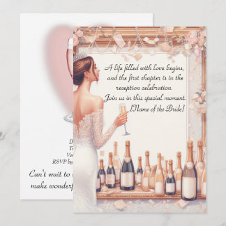 "Bubbly Champagne Bridal Shower Celebration Invitation
