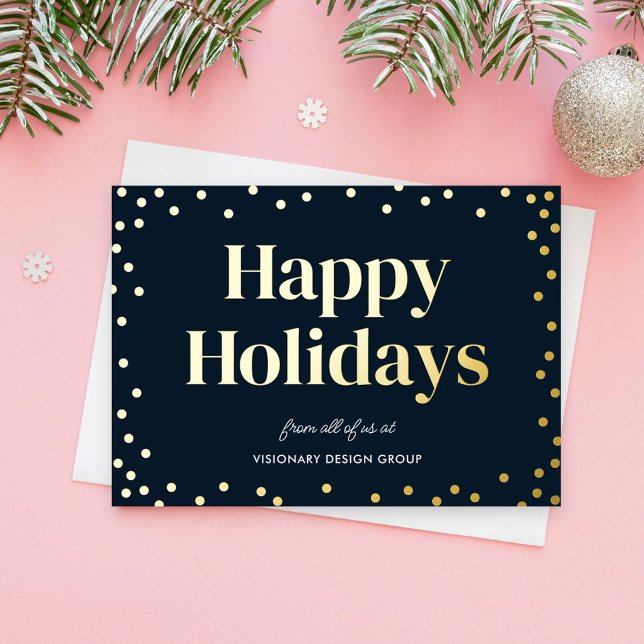 Bubbly Cheer FOIL Business Holiday Card (Creator Uploaded)