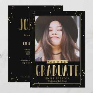 Bubbly Chic EDITABLE COULEUR Graduation Invitation