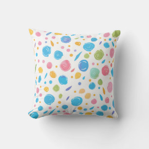Bubbly Confetti Throw Pillow