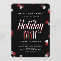 Bubbly Corporate Holiday Party Invitation