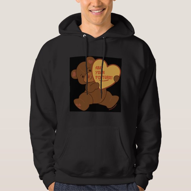Bubbly Cute Bear Brown Colorway T-Shirt Hoodie (Front)