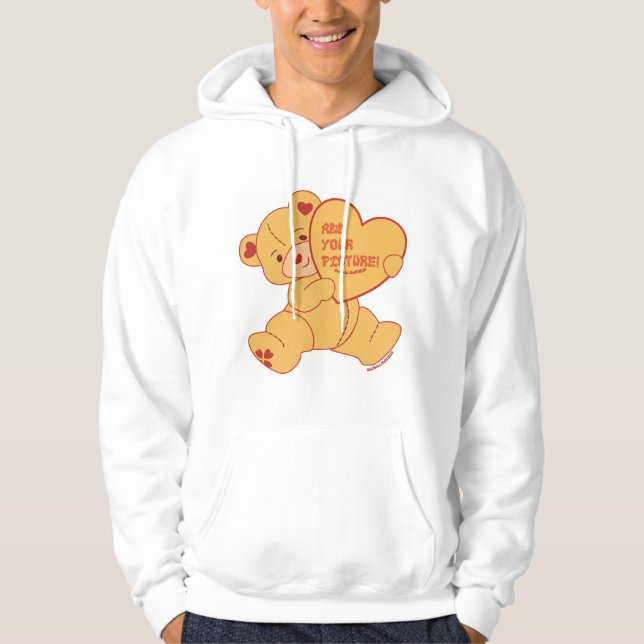 Bubbly Cute Bear Red Colorway Hoodie (Front)