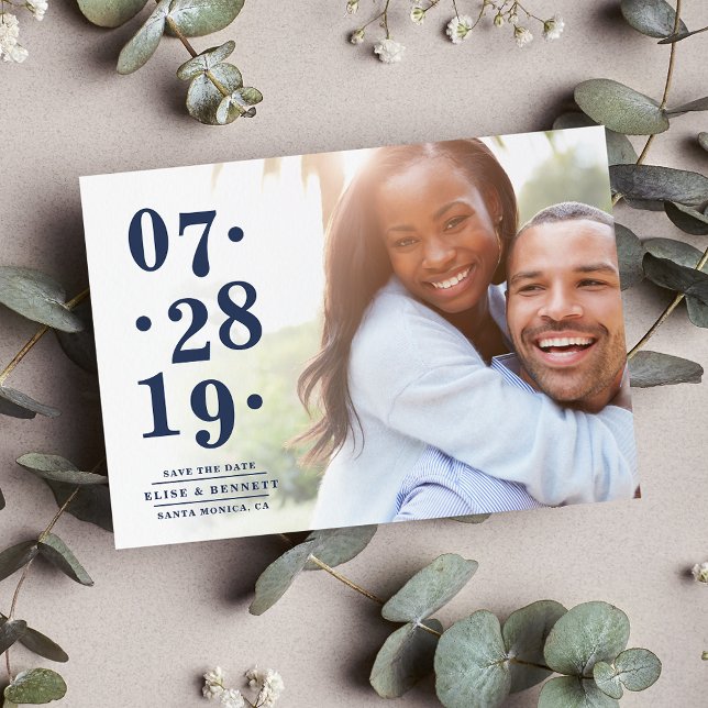 Bubbly Date | Photo Save the Date Card (Creator Uploaded)