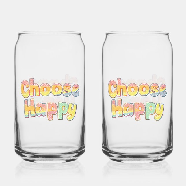 Bubbly Font "Choose Happy" Quote (Recto)