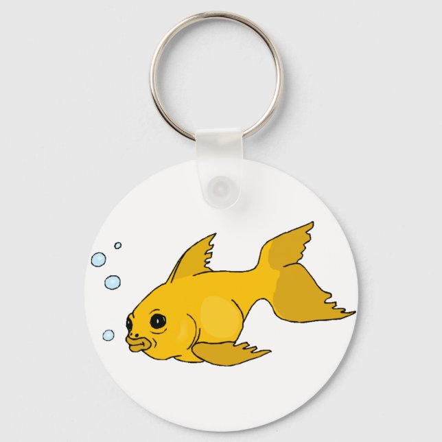 Bubbly Goldfish Keychain (Front)