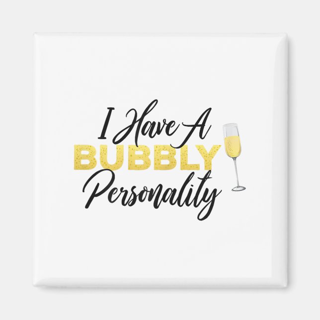 Bubbly Ity _ Champagne_wine Lover Quote  Magnet (Front)