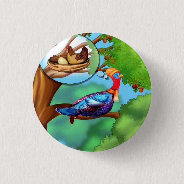 Bubbly Jock Jack Small Button-#knowyourself-worth 1 Inch Round Button (Front)