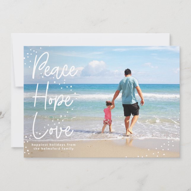 bubbly joyful hope and love holiday card (Front)