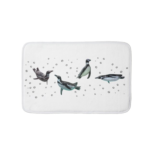 Bubbly Penguins Bath Mat (Front)