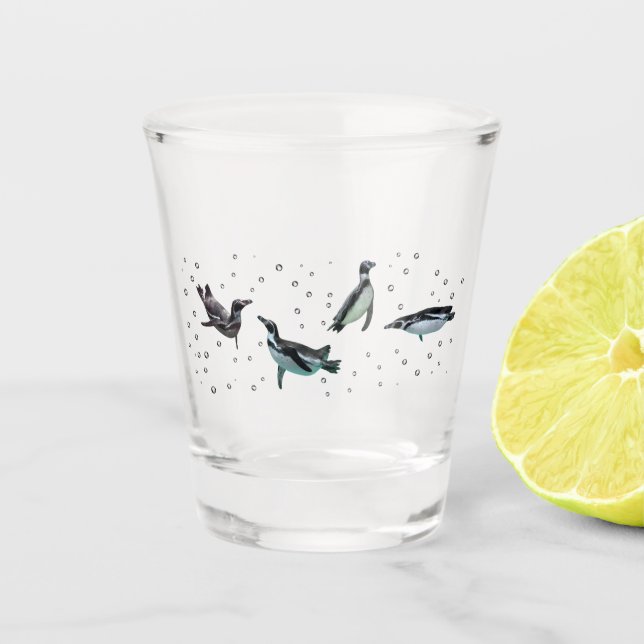 Bubbly Penguins Glass (Front)