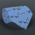 Bubbly Penguins Tie (Blue)<br><div class="desc">Humboldt Penguins</div>