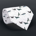 Bubbly Penguins Tie (choose colour)<br><div class="desc">Humboldt Penguins</div>