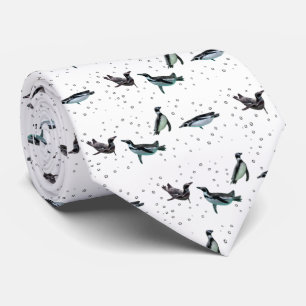 Bubbly Penguins Tie (choose colour)