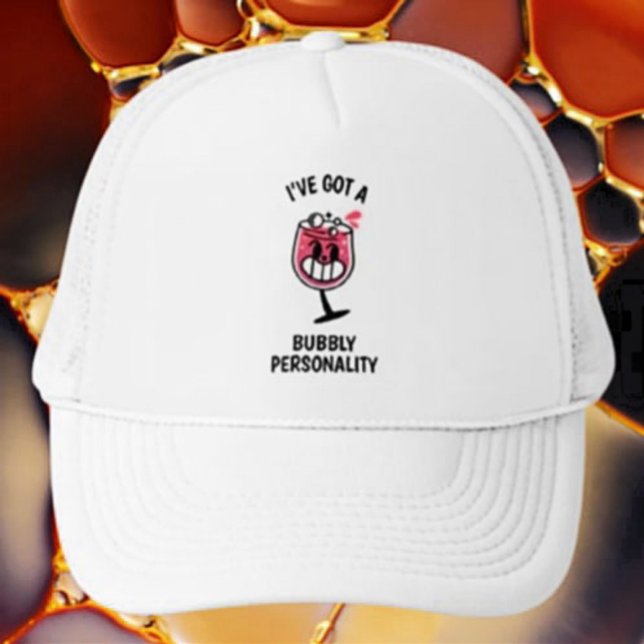 Bubbly Personality – Wine Lover Trucker Hat (Creator Uploaded)