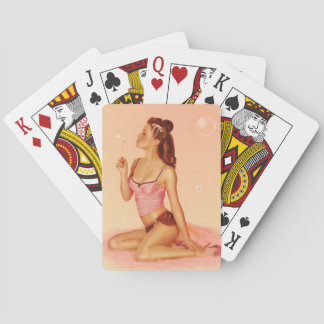 Bubbly Pin Up Playing Cards