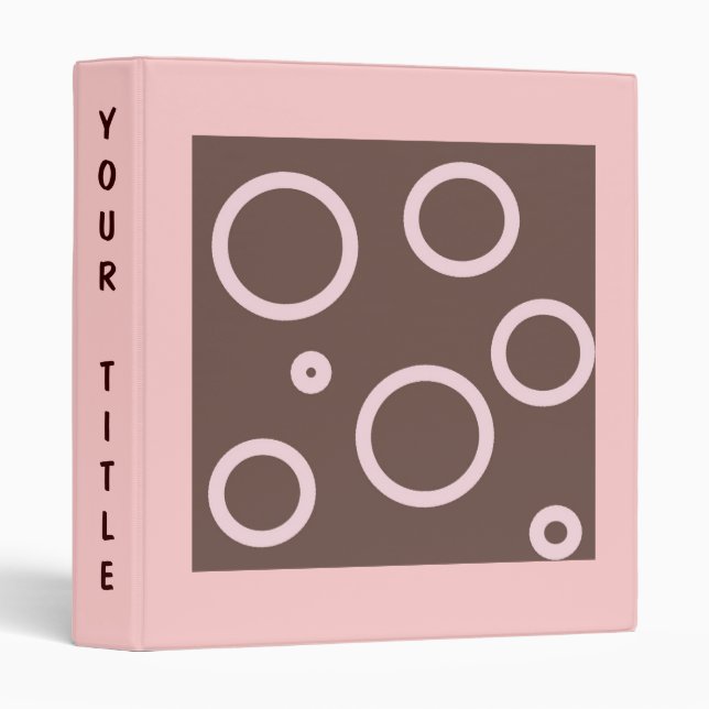 Bubbly Pink Retro Binder (Front/Spine)