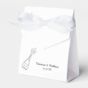 Bubbly Popping Champagne Bottle Whimsical Wedding Favor Box